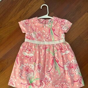 Lilly Pulitzer Pink and White Flutter Sleeve Sundress